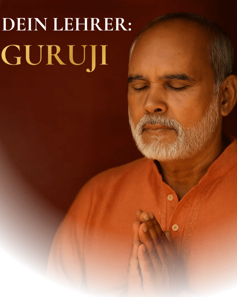 Meister Guruji in meditativer Position